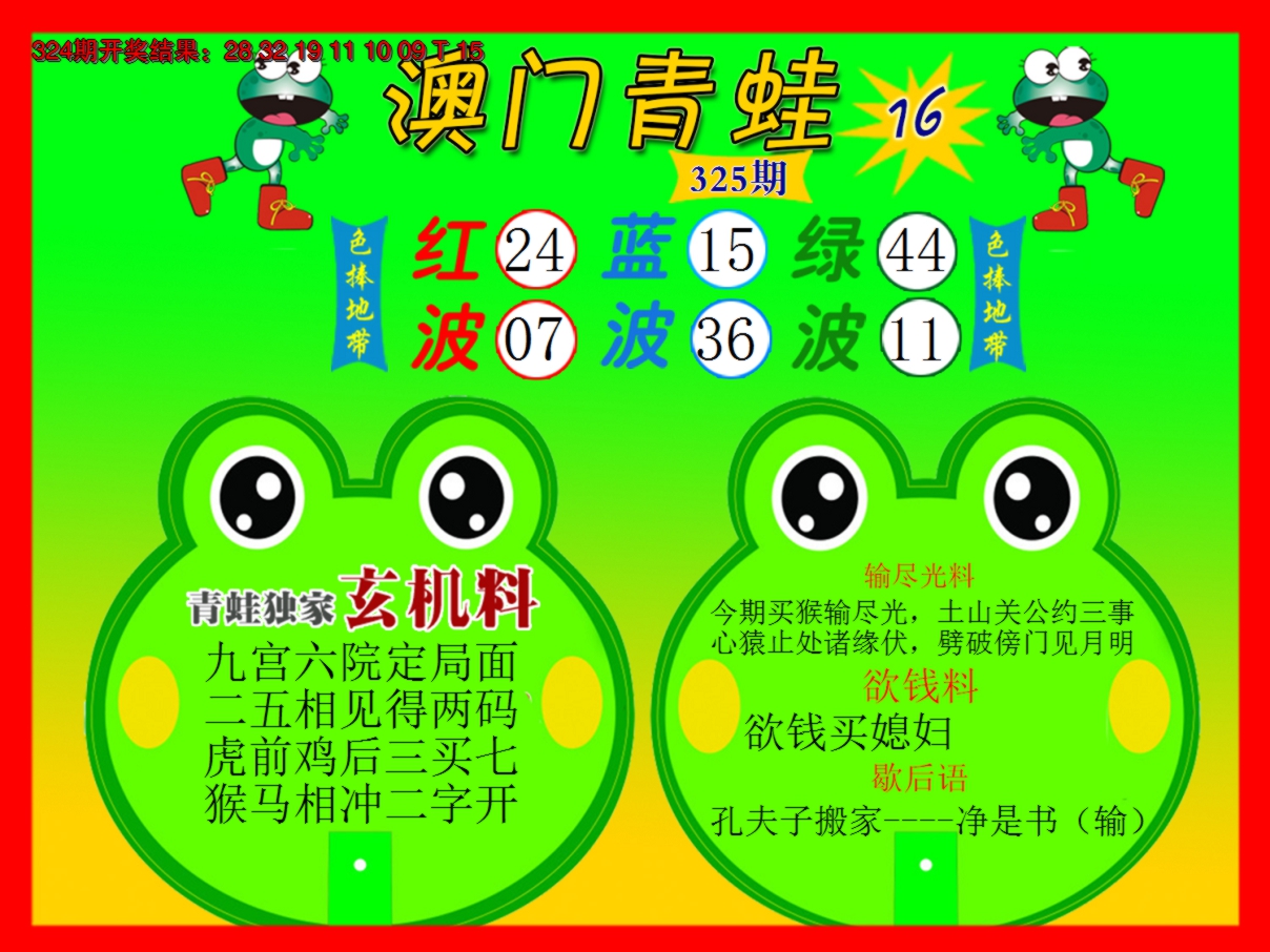 2024325期青蛙系列16