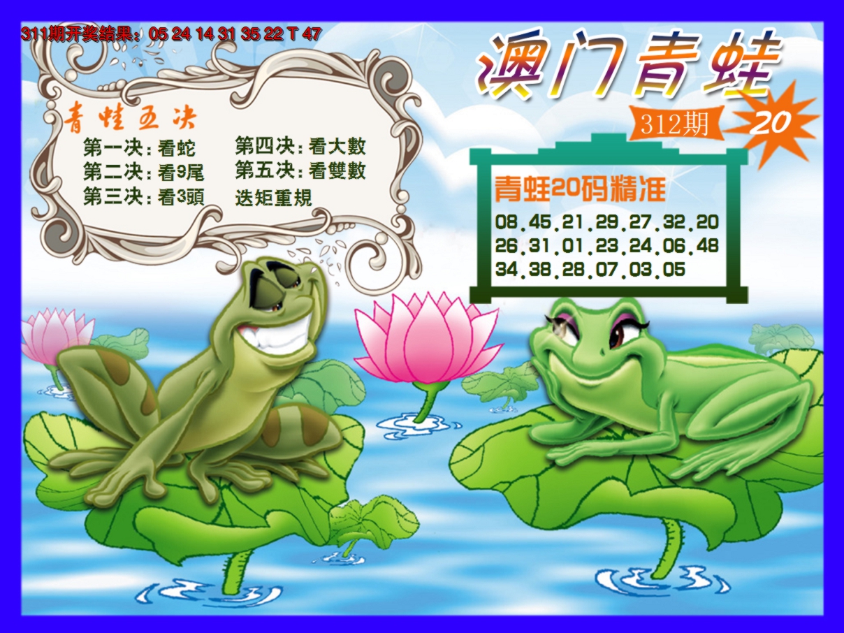 2024312期青蛙系列20