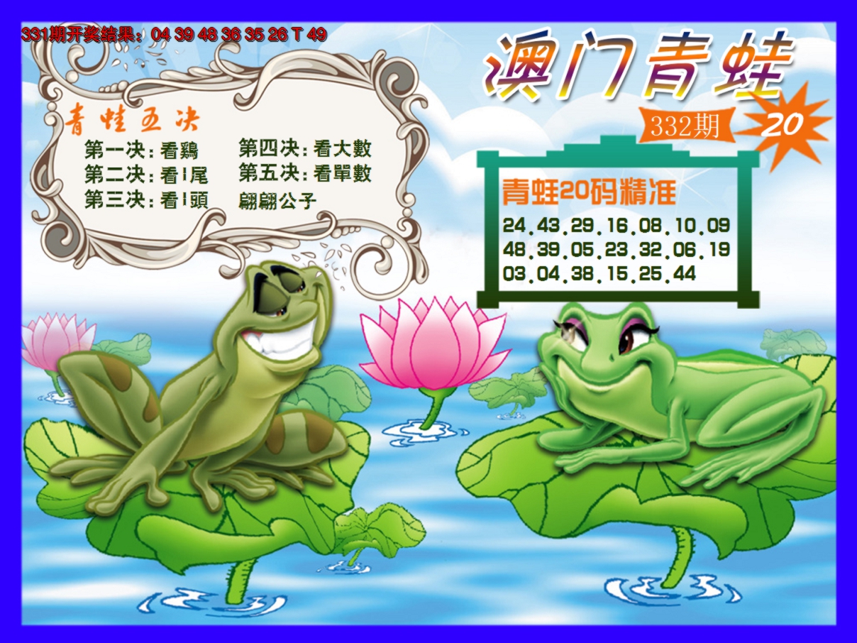 2024332期青蛙系列20