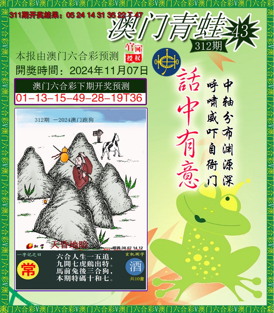 2024312期青蛙系列43