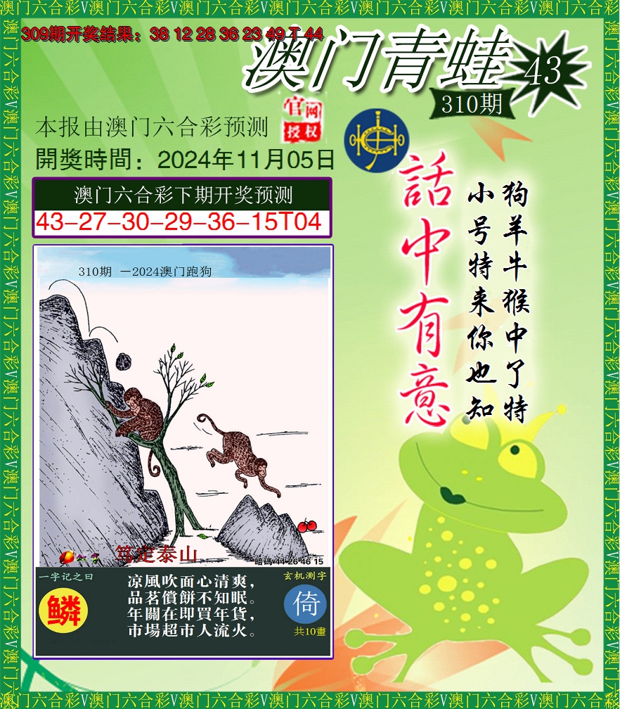 2024310期青蛙系列43