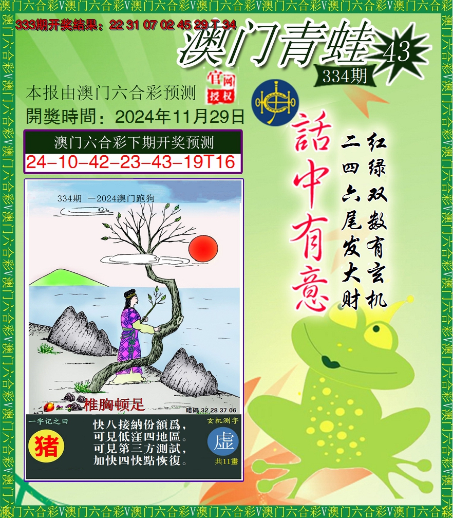 2024334期青蛙系列43