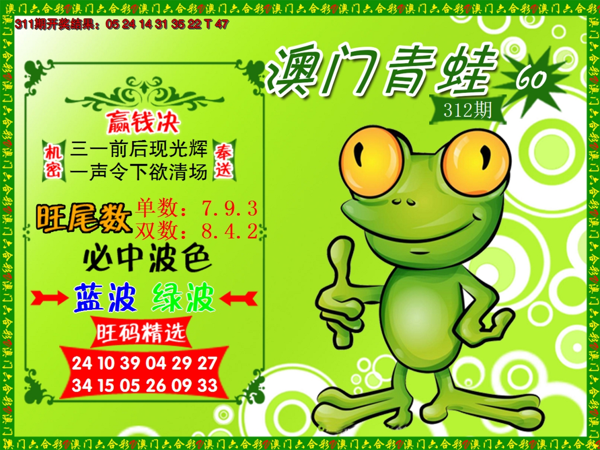 2024312期青蛙系列60