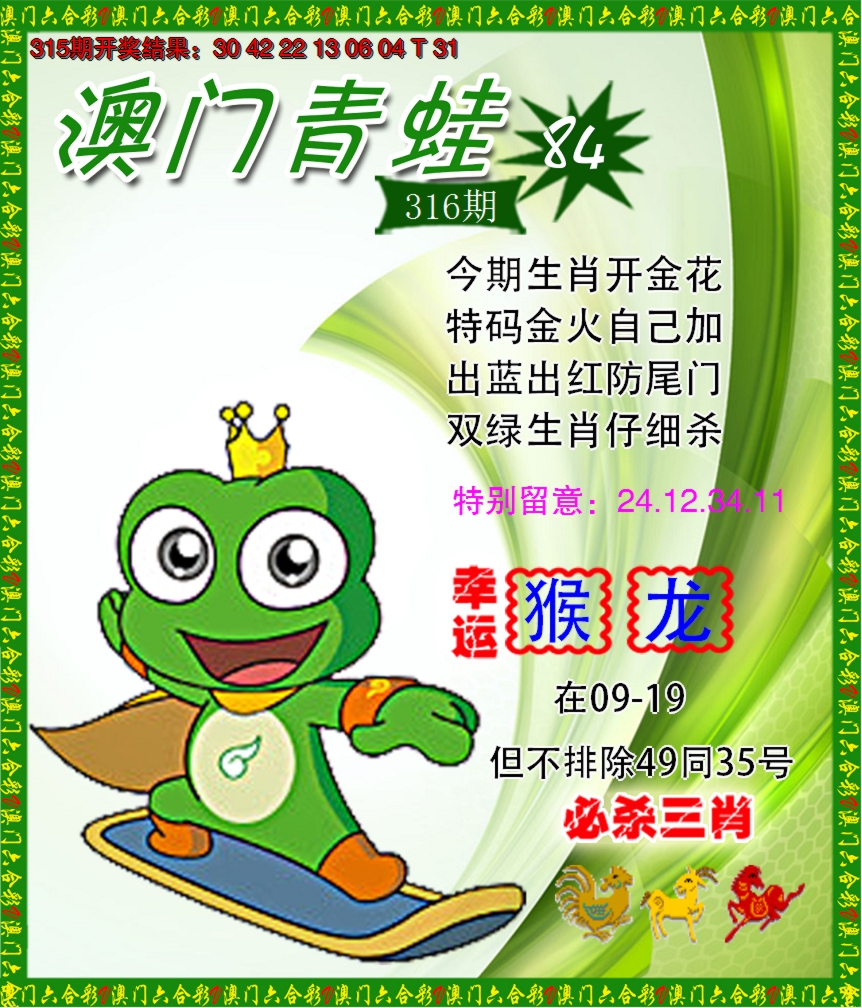 2024316期青蛙系列84