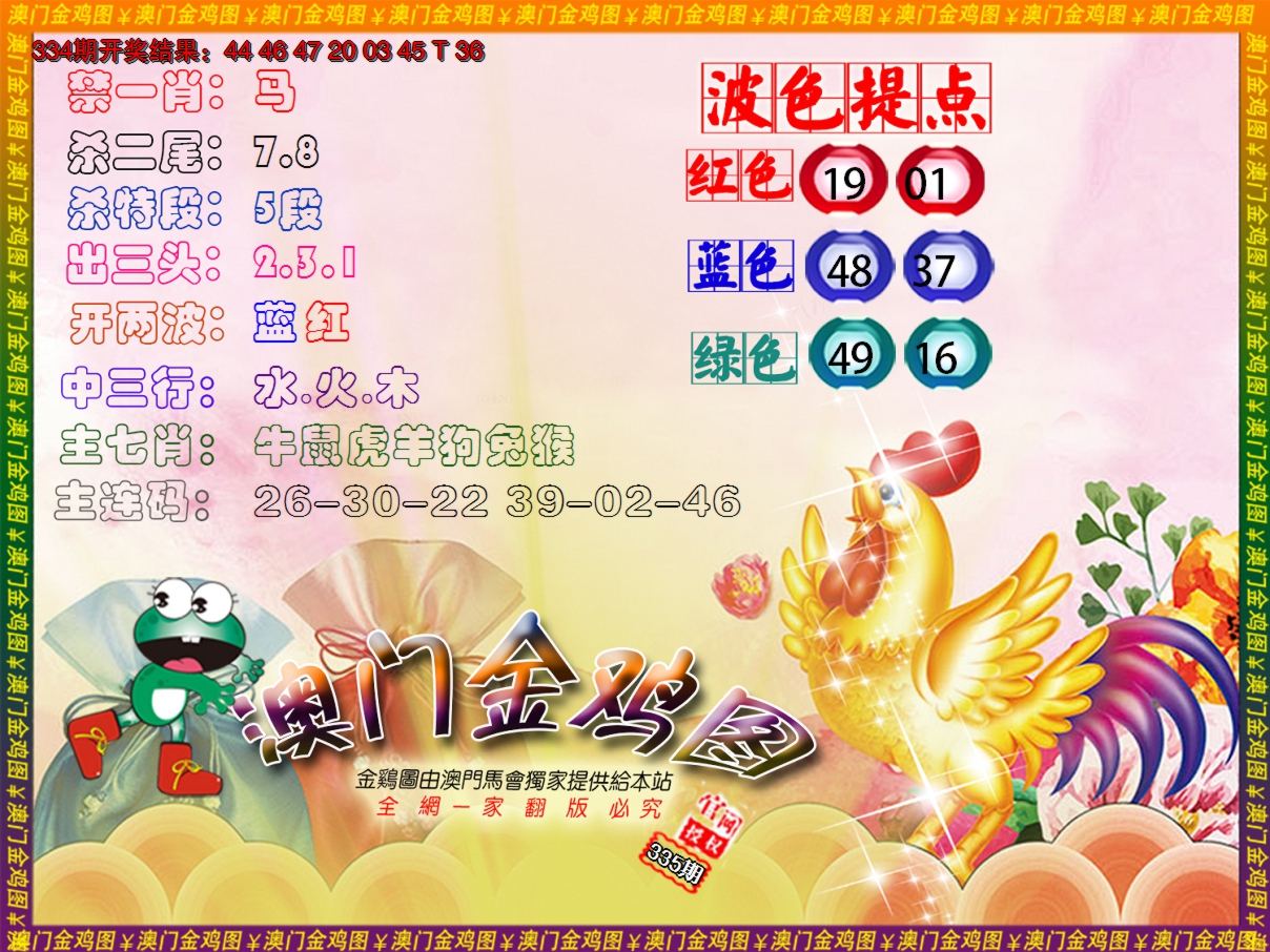 2024335期金鸡系列3