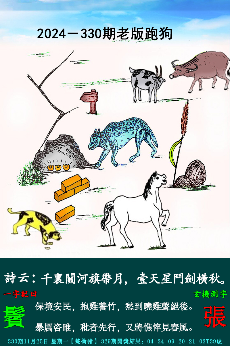2024330期老跑狗图