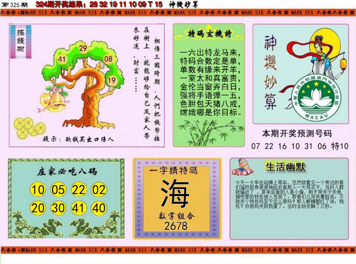 2024325期神机妙算