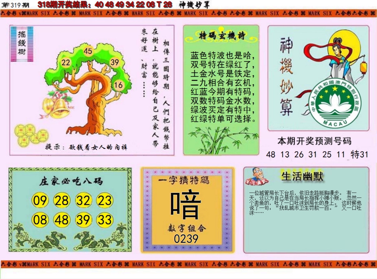 2024319期神机妙算