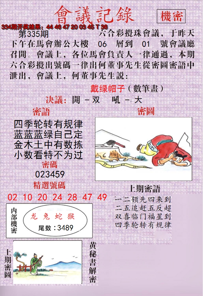 2024335期澳门会议记录