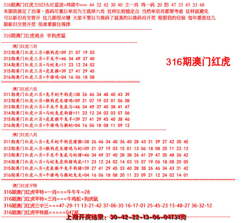2024316期红虎图