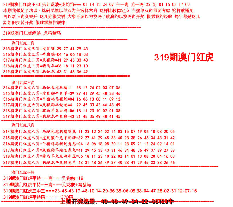 2024319期红虎图