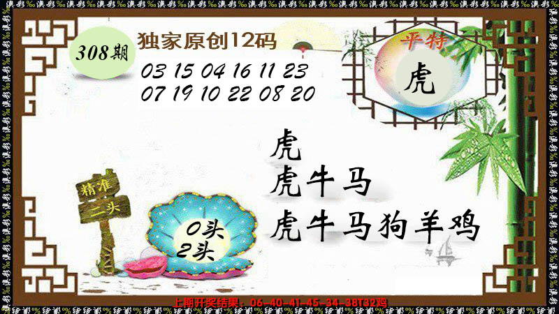 2024308期12码特图