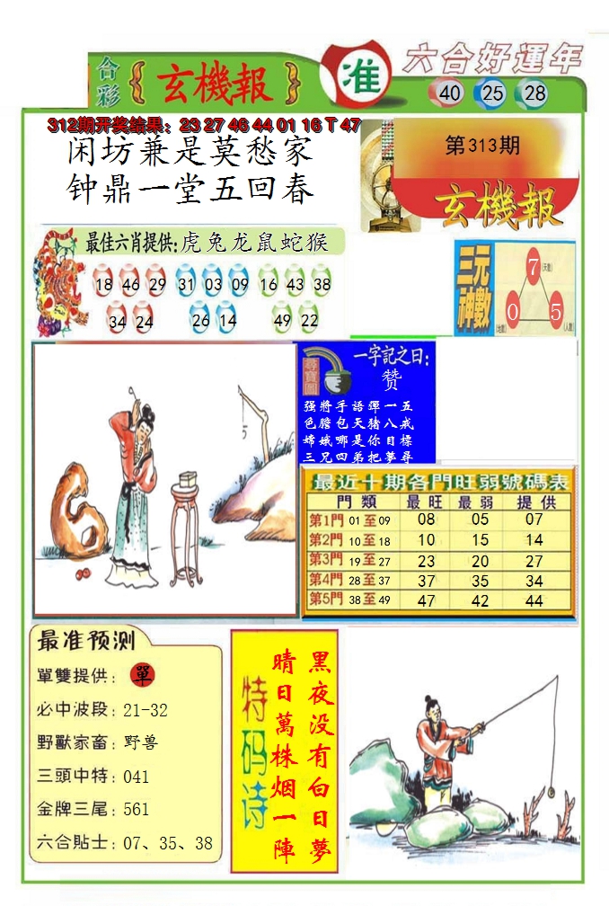 2024313期九龍玄机报(推荐)