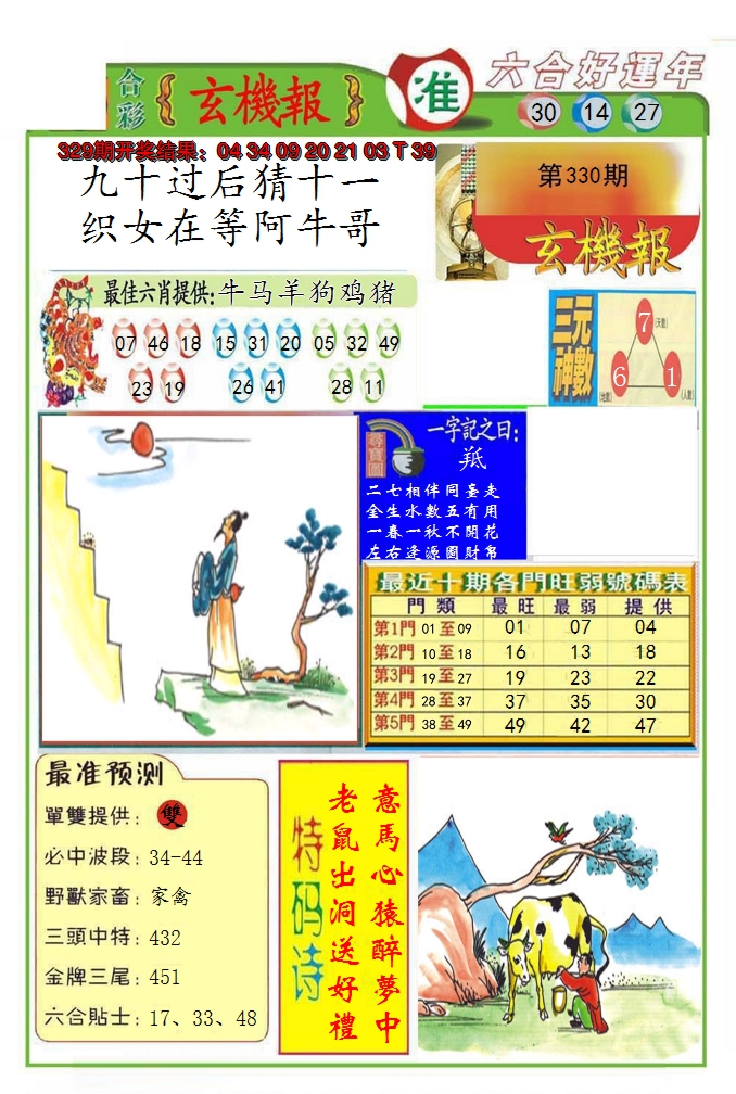 2024330期九龍玄机报(推荐)