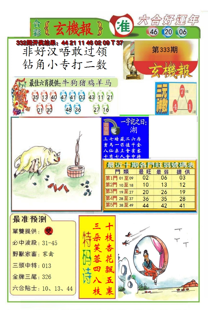 2024333期九龍玄机报(推荐)