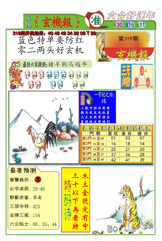 2024319期九龍玄机报(推荐)