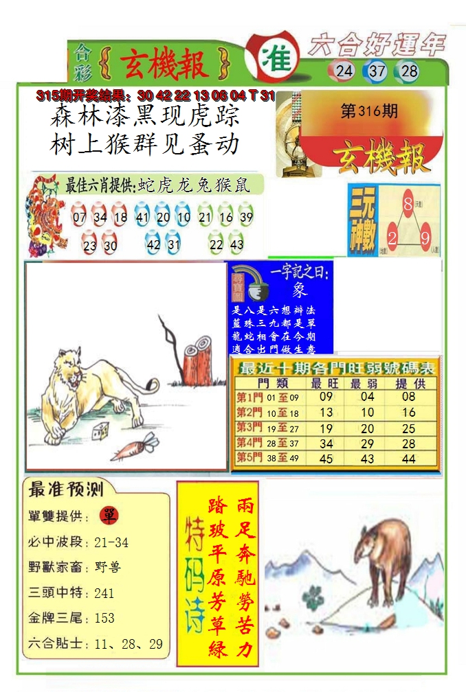 2024316期九龍玄机报(推荐)