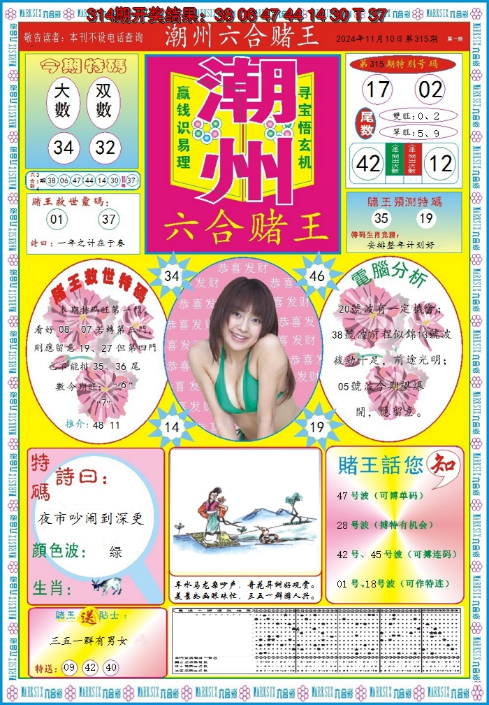 2024315期潮州六合赌王A