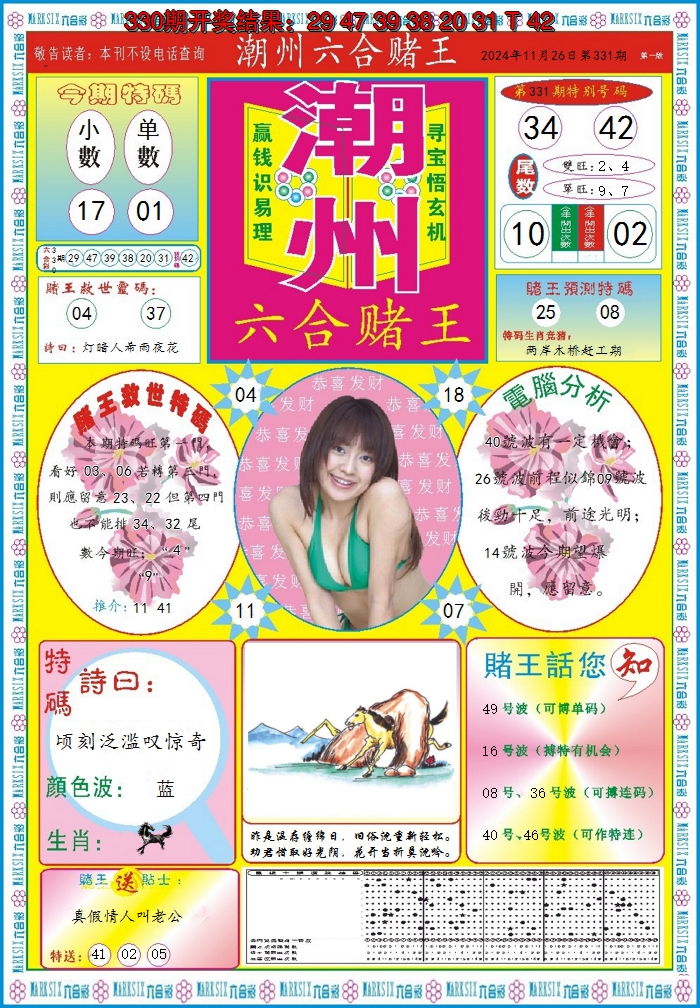 2024331期潮州六合赌王A