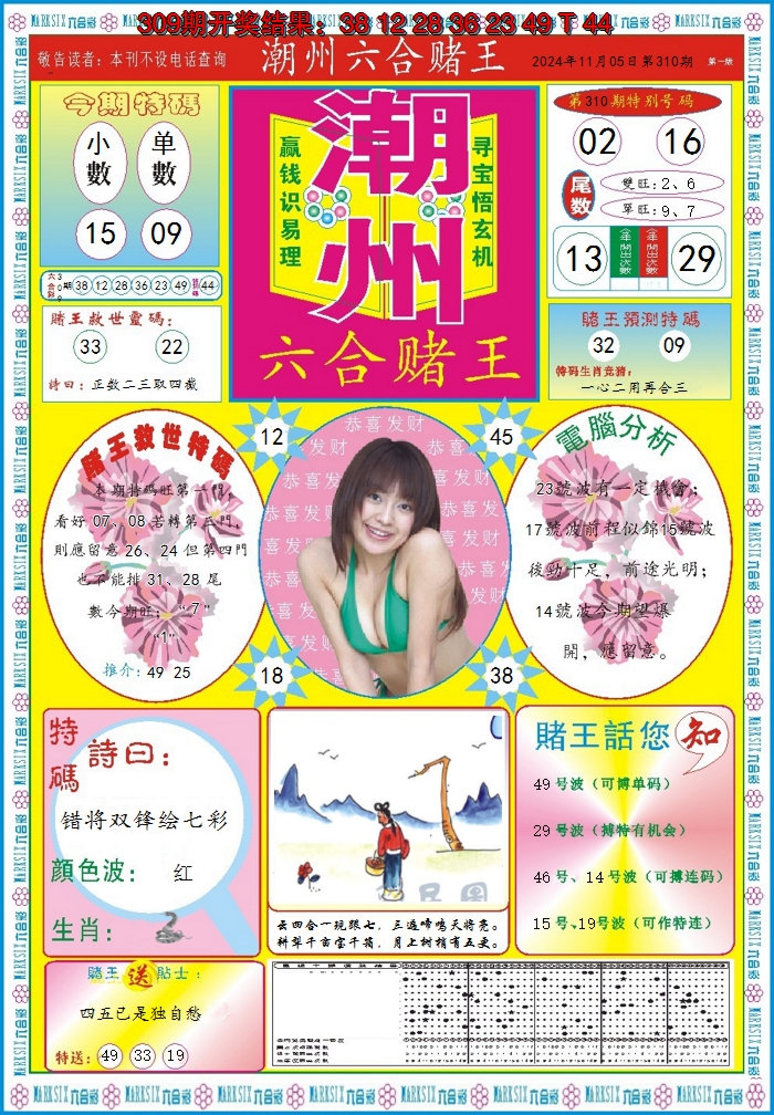 2024310期潮州六合赌王A