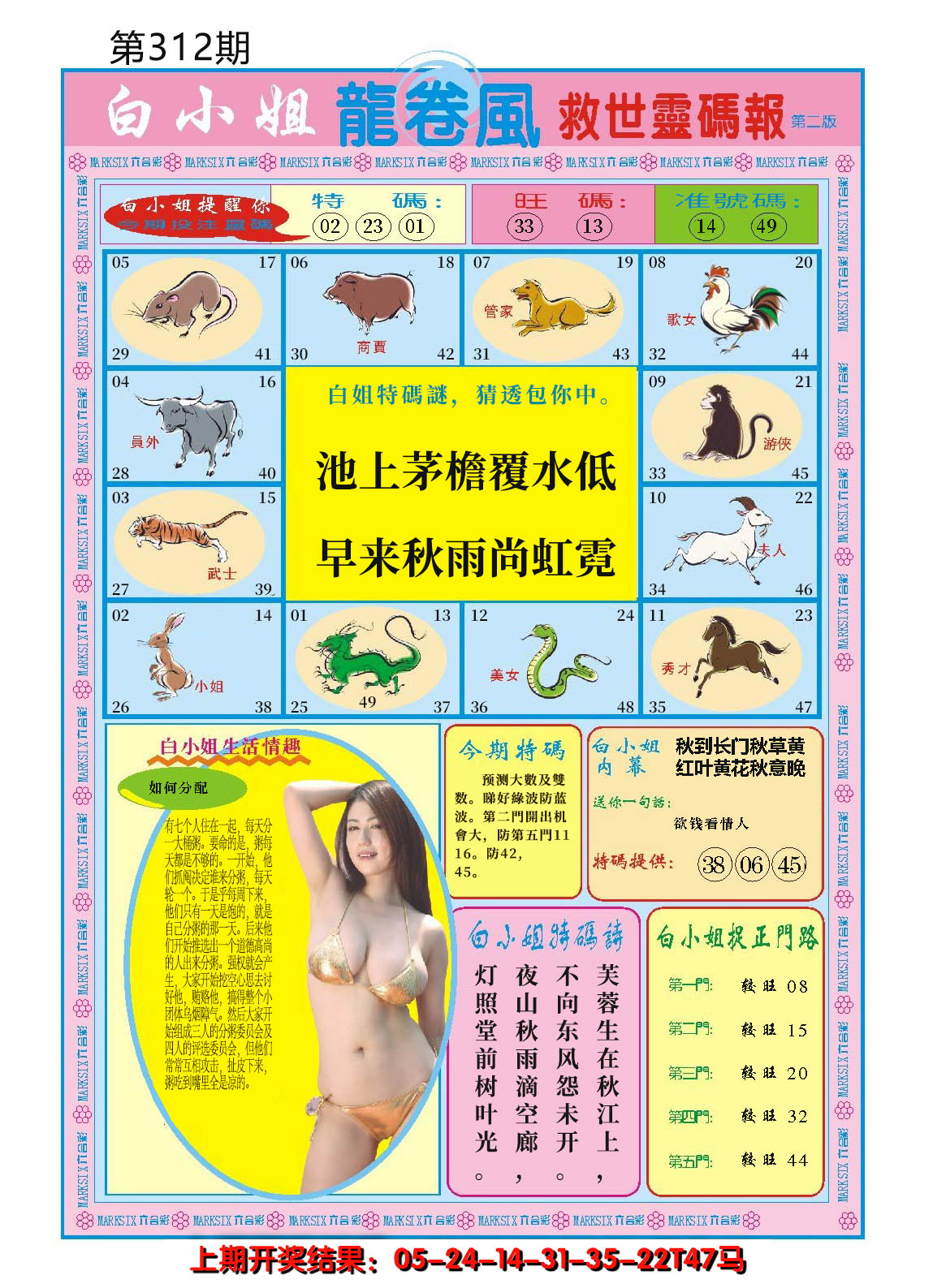 2024312期白小姐龙卷风B