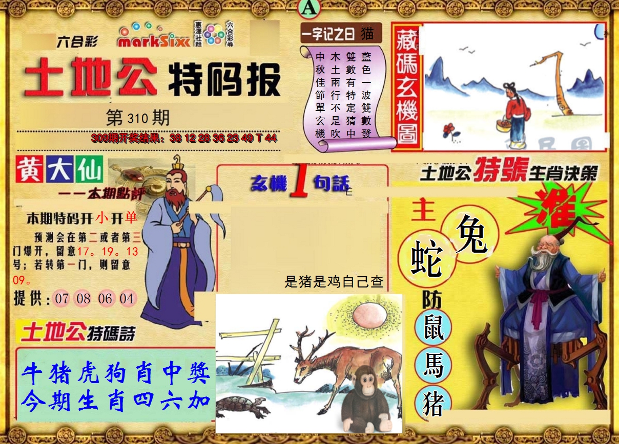 2024310期土地公特码报A