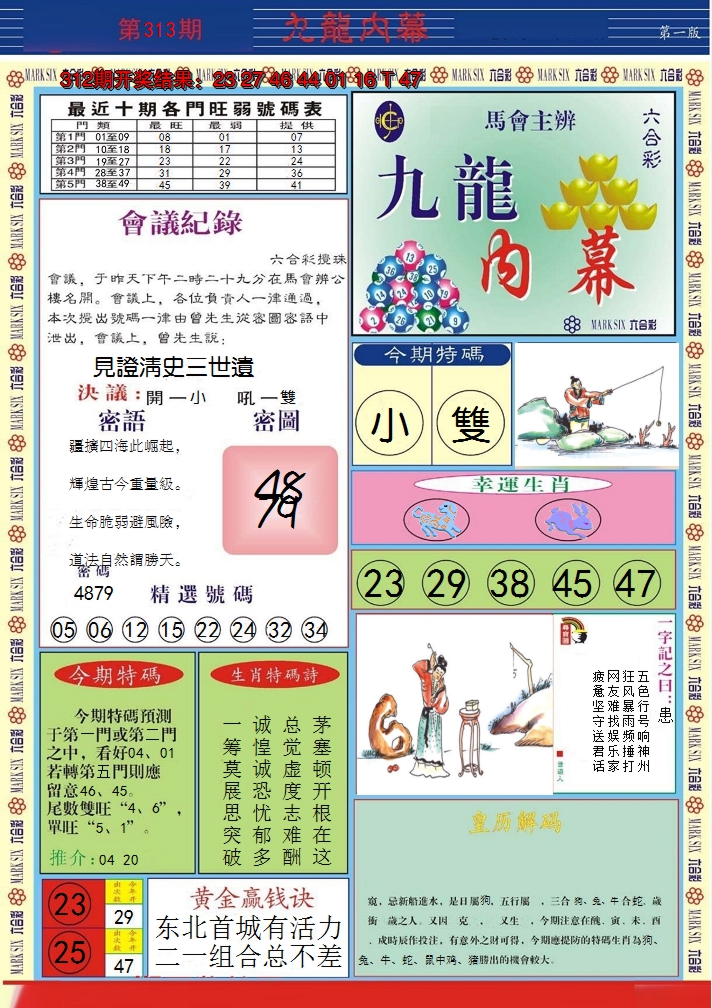 2024313期九龙内幕A