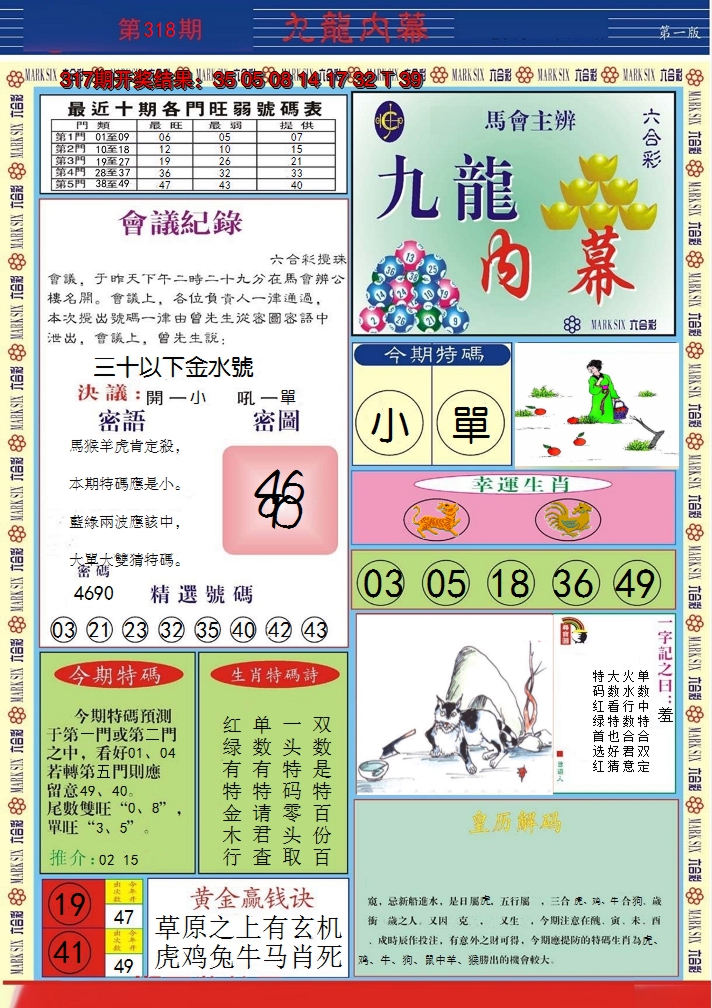 2024318期九龙内幕A