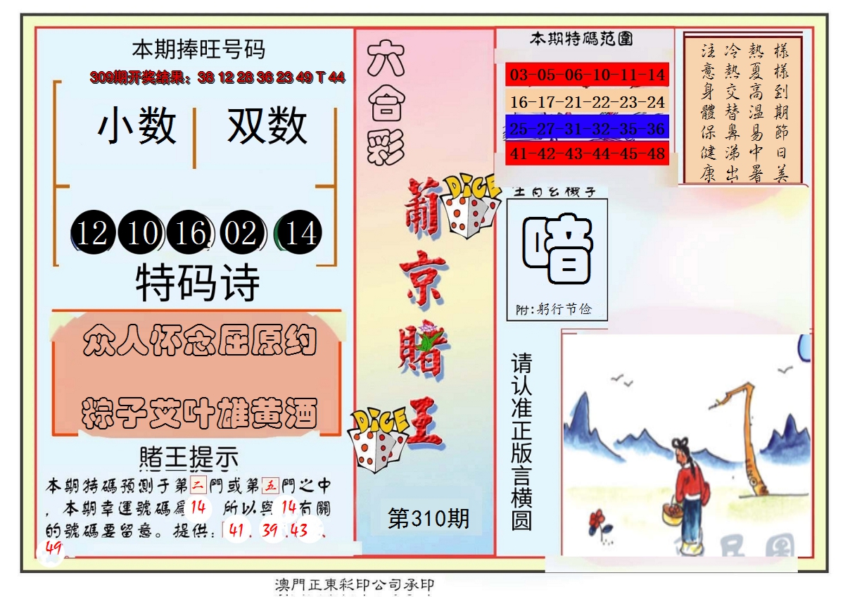2024310期葡京赌王彩