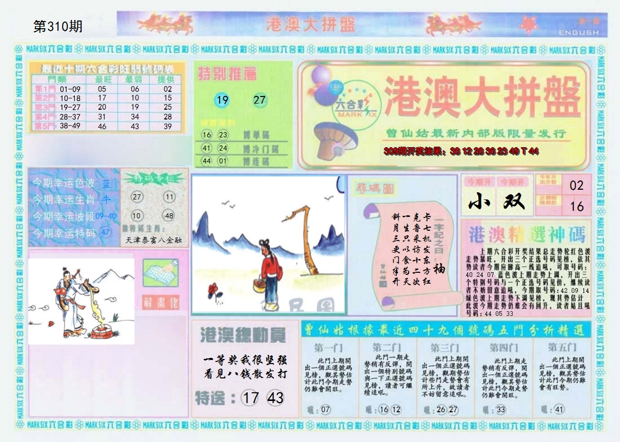 2024310期港澳大拼盘A