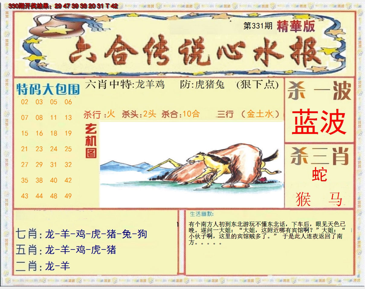2024331期六合传说(心水版)