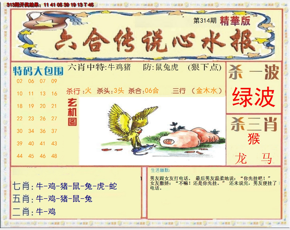 2024314期六合传说(心水版)