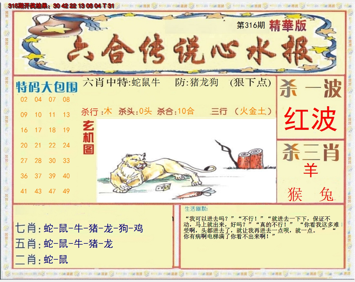 2024316期六合传说(心水版)