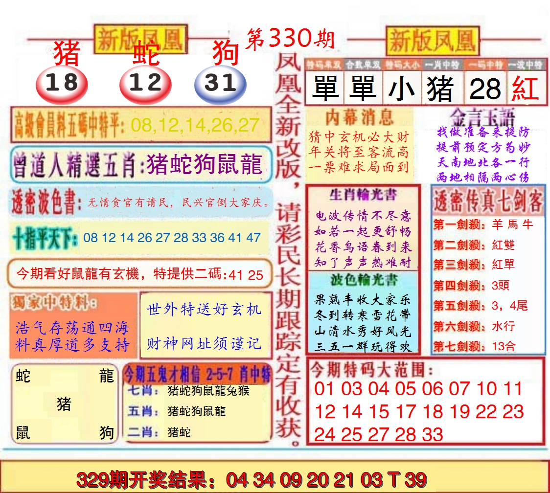 2024330期另二代凤凰报