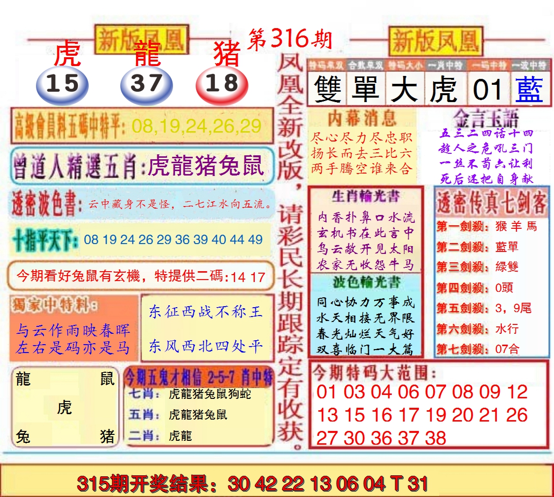2024316期另二代凤凰报