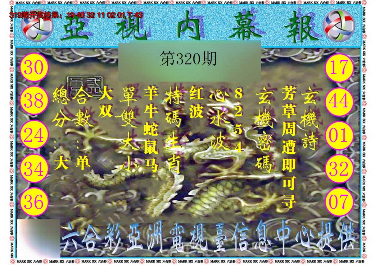 2024320期亚视内幕报