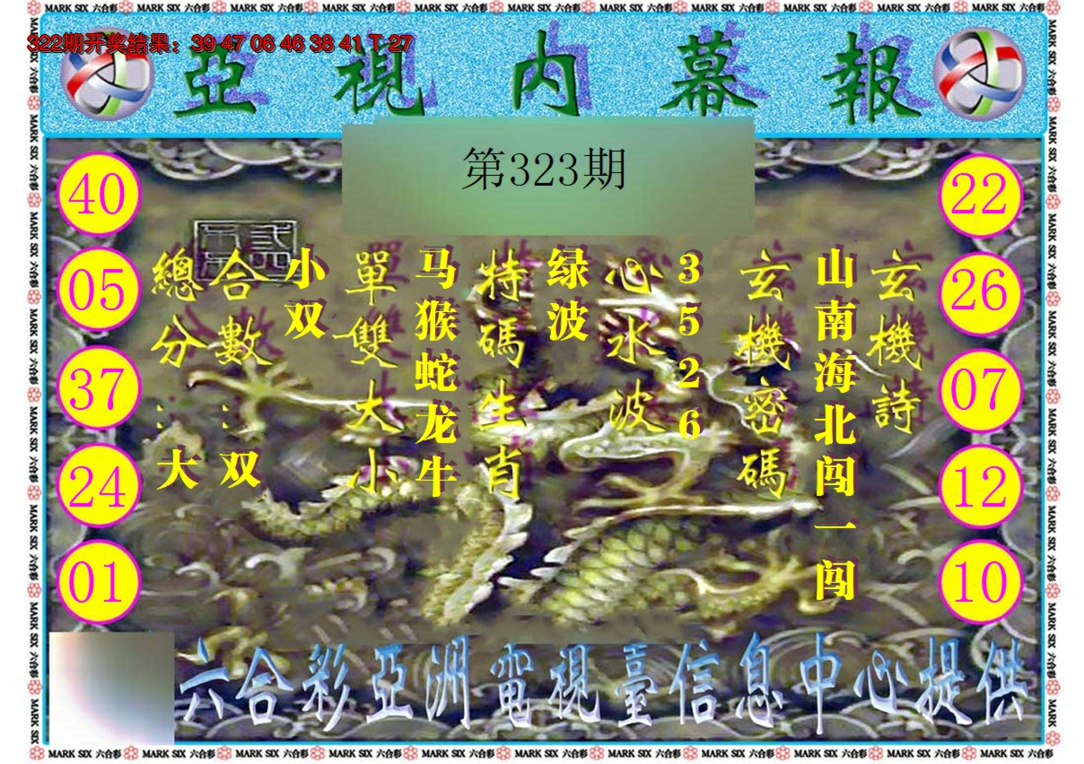2024323期亚视内幕报