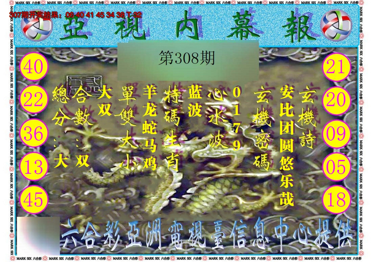 2024308期亚视内幕报