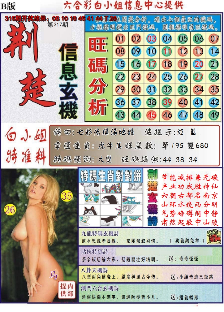 2024317期荆楚信息玄机B