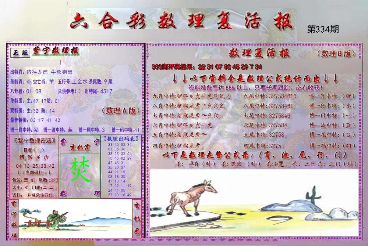 2024334期数理复活报