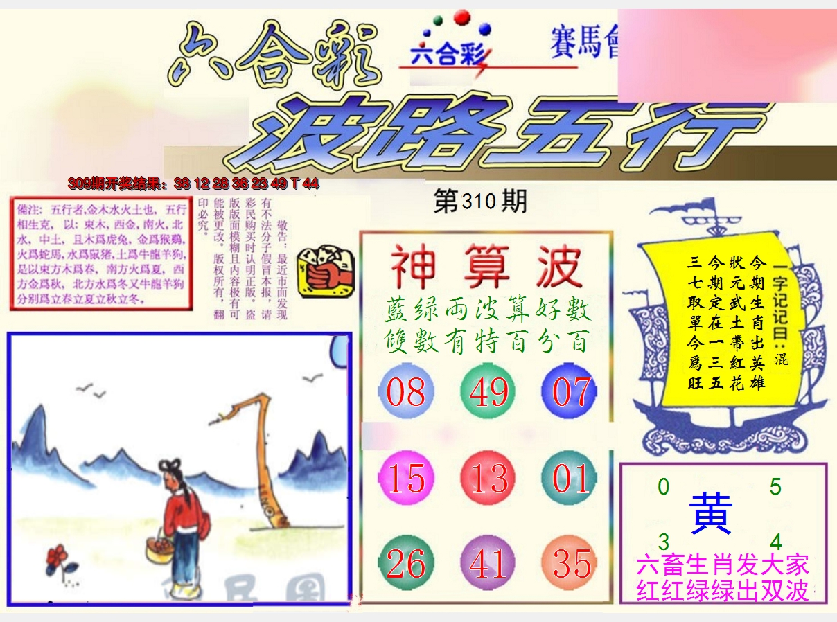 2024310期波路五行