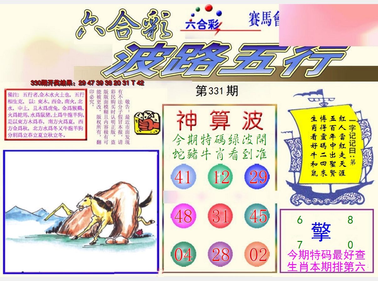 2024331期波路五行