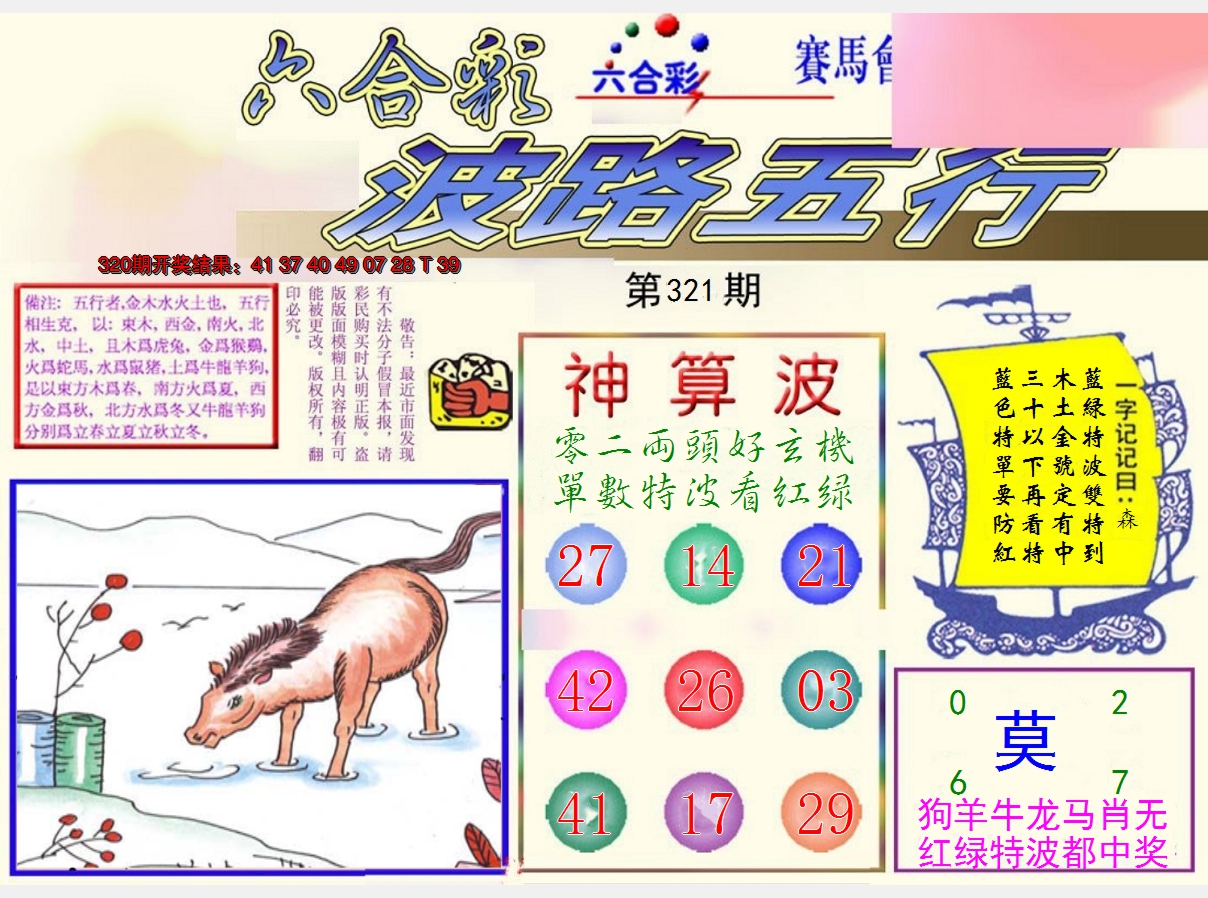 2024321期波路五行