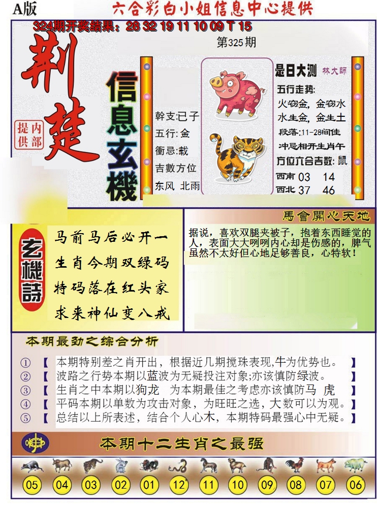 2024325期荆楚信息玄机A