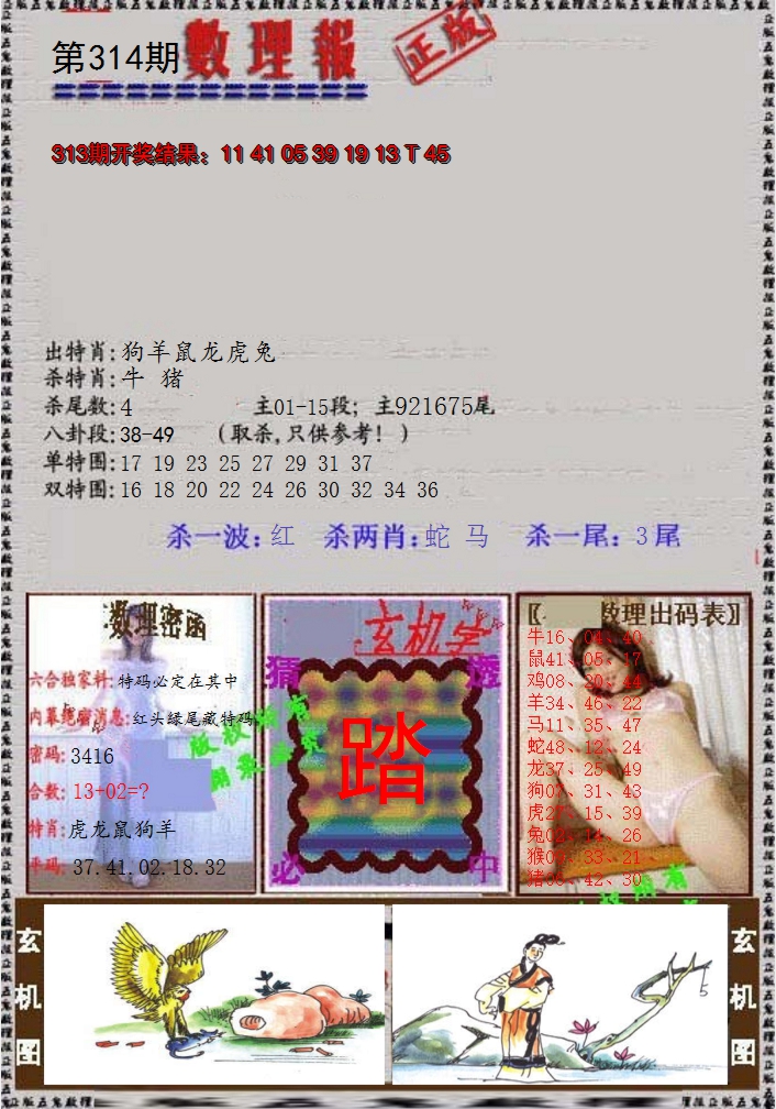 2024314期数理报