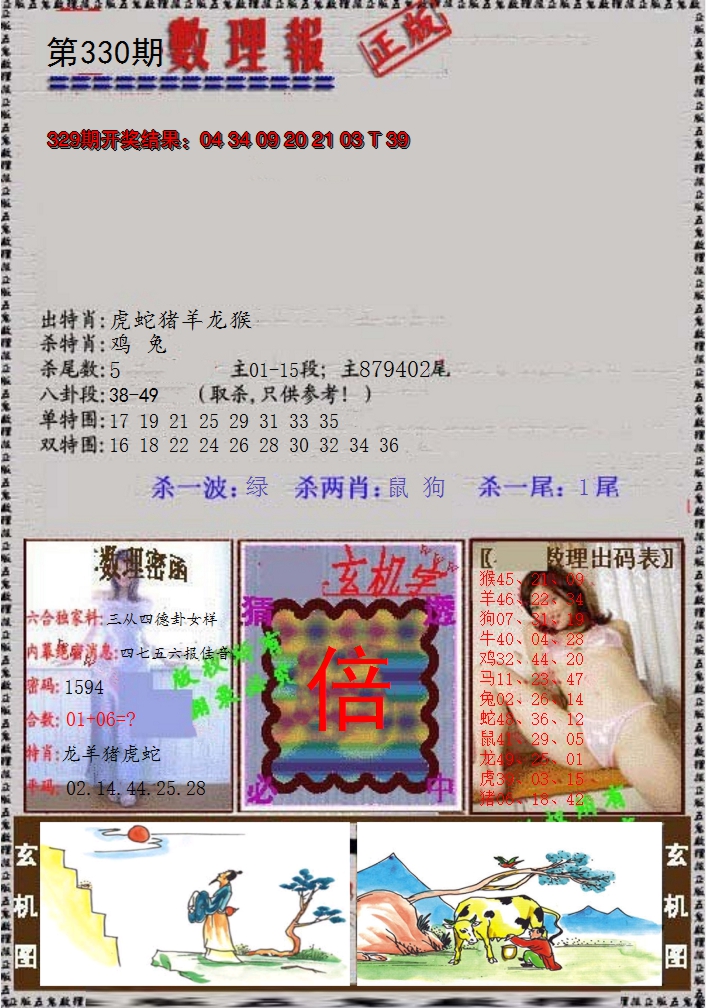 2024330期数理报