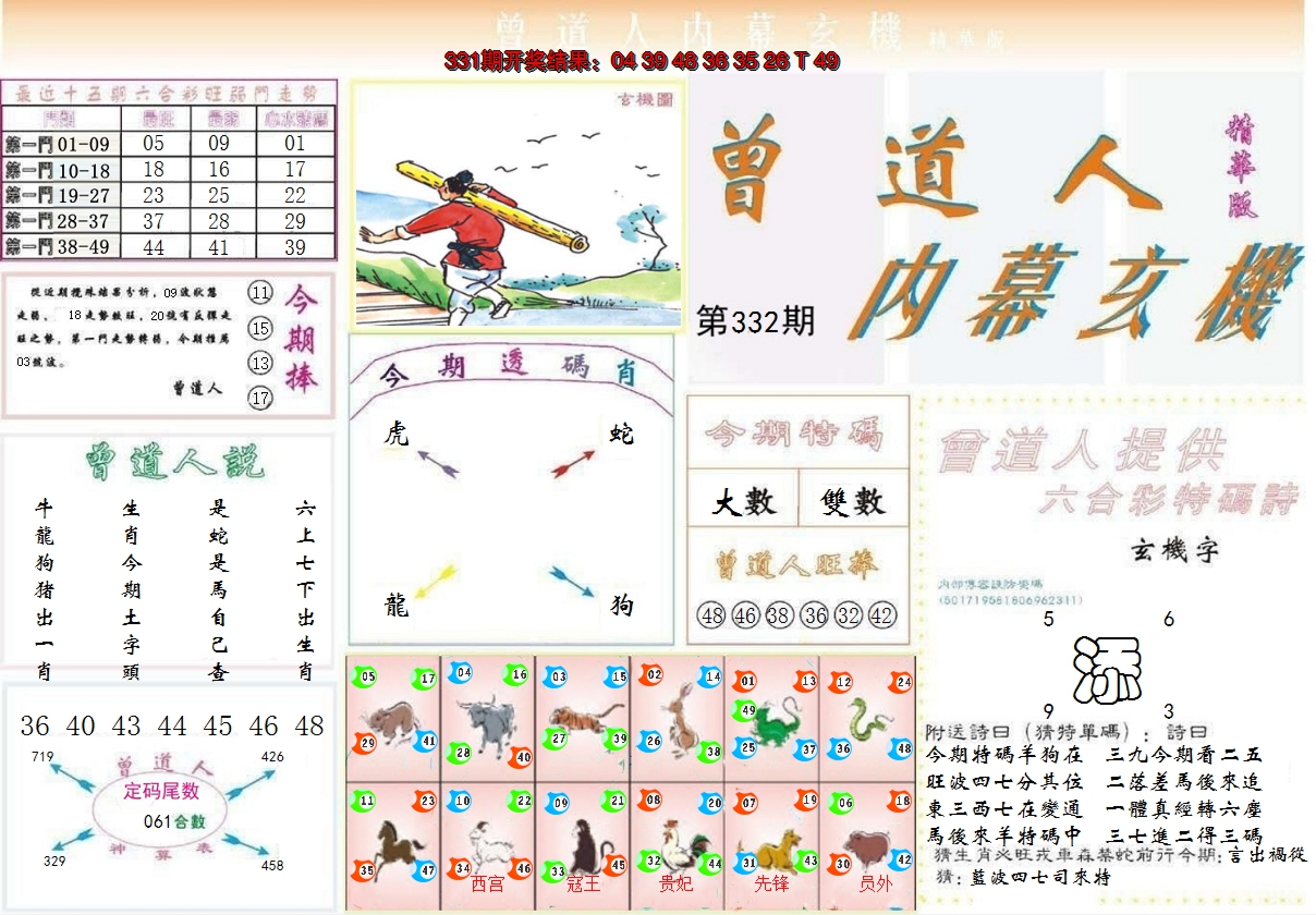 2024332期曾道人内幕精华版