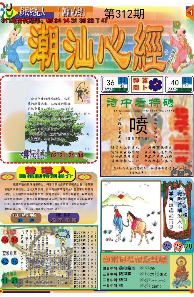 2024312期潮汕心经A