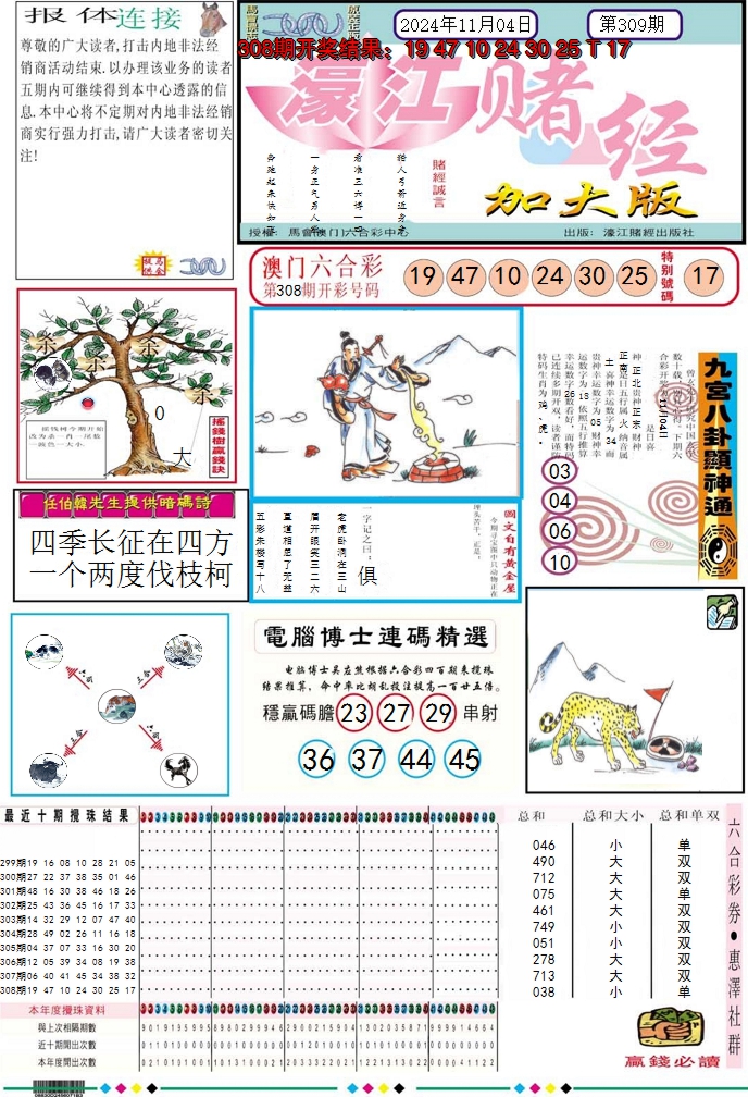 2024309期濠江赌经A加大版