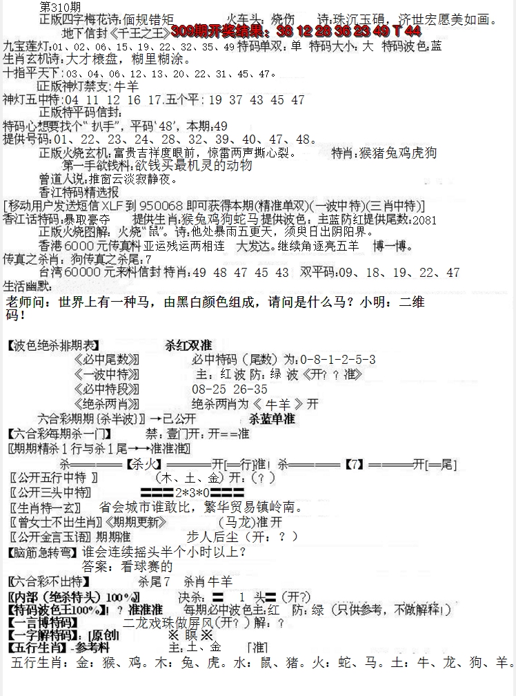 2024310期先锋总刚B